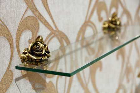 Полка стеклянная Art&Max Rose AM-B-0913-B бронза фото