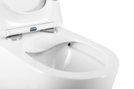 Унитаз подвесной безободковый Art&Max Bolzano AM001CHR/SC с сиденьем фото