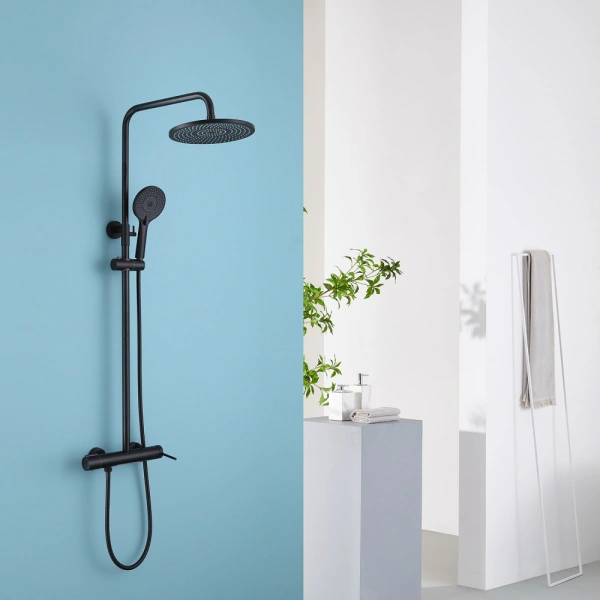 Душевая система (стойка) Abber Emotion AF8816B черная матовая фото