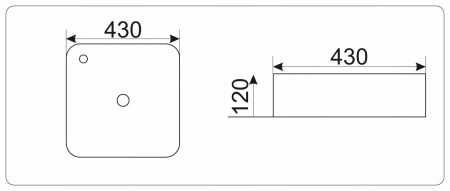 Накладная раковина GID MNC591 43х43 фото