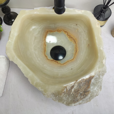 Накладная раковина из оникса Erozy Lampung EO-00504 (33*33*15см) фото