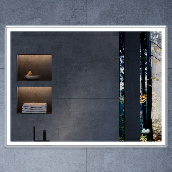 Зеркало сенсорным выключателем и диммером, с функцией антизапотевания Vincea VLM-3VN800-2 80x60 фото