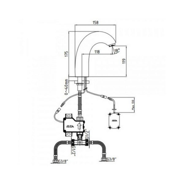 Термостат для раковины E.C.A. Photocell 102108774 фото