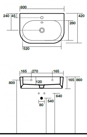 Подвесная раковина Kerasan Flo 3142bi*1 фото