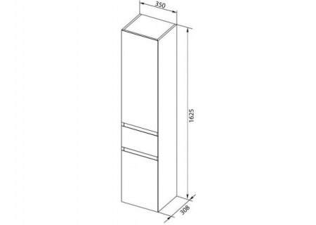 Шкаф-пенал для ванной Aquanet Йорк 35 00202095 фото