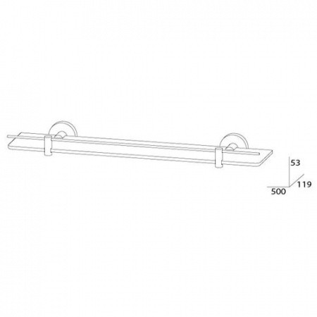 Полка стеклянная Artwelle Harmonia HAR 035 50 см фото