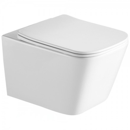 Подвесной унитаз со смывом торнадо SantiLine SL-5007T с сиденьем фото