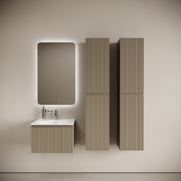 Тумба под раковину Sancos Code CD60GB серо-бежевая фото