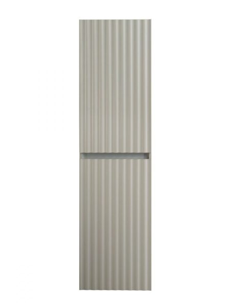 Шкаф-пенал Art&Max Elegant AM-ELEGANT-1500-2А-SO-GCM-LED светло-серый матовый / с подсветкой фото