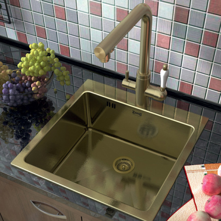 Мойка кухонная Zorg Inox Pvd SZR-51 BRONZE фото