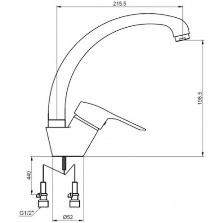 Смеситель для кухни Kaiser City 21644 сатин фото