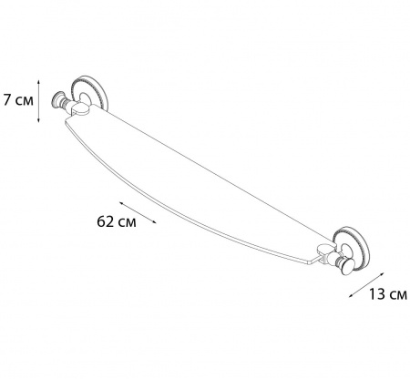 Полка стеклянная Fixsen Adele FX-55003 фото