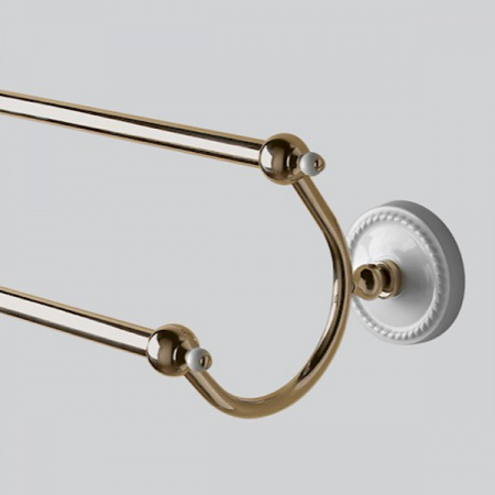Полотенцедержатель двойной Devon & Devon Dorothy DOR412OT золото фото