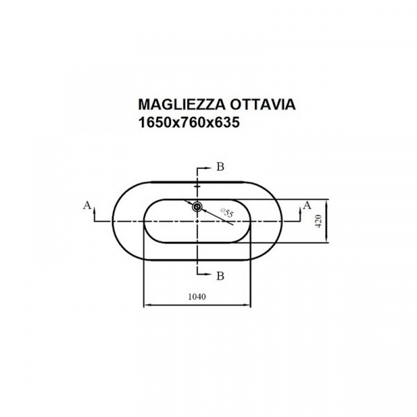 Акриловая ванна Magliezza Ottavia Do 165x76 на ножках фото