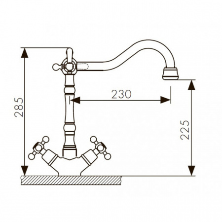 Смеситель для кухни кухни с фильтром для воды Kaiser Carlson Style 44133-1 фото