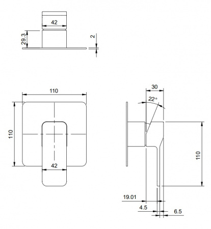 Cмеситель для душа Omnires Slide SL7745CR хром фото