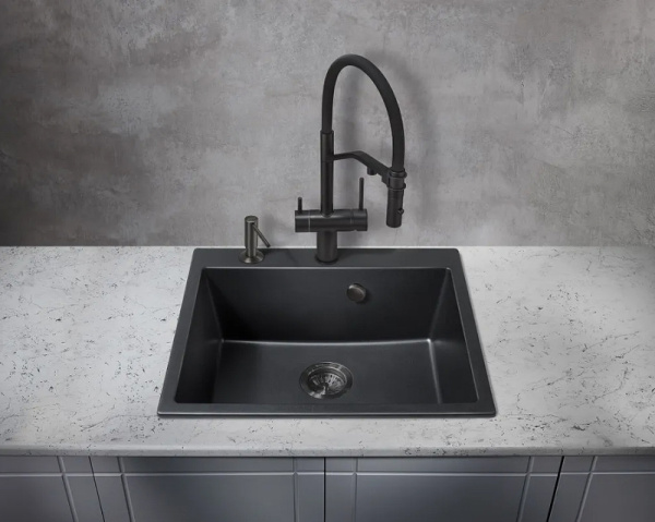 Смеситель для кухни под фильтр Milacio Ultra Cartes MCU.557.TB черный фото