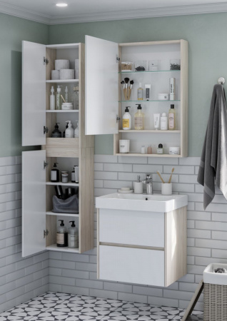 Тумба под раковину Акватон Сканди 55 1A251701SDB20 белый/дуб верона фото