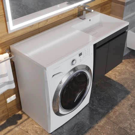 Тумба под стиральную машину Uperwood Magenta 5930205161 черная фото