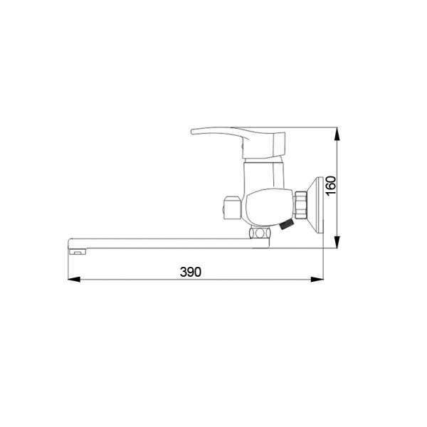 Смеситель для ванны с душем Raiber Zoom R4002 фото