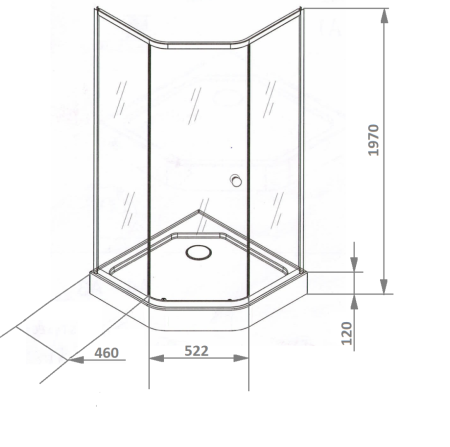 Душевой уголок Parly ZEP911FR 90x90 фото
