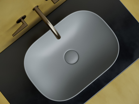 Накладная раковина Ceramica Nova Element CN6009MH 45x32 антрацит матовый фото
