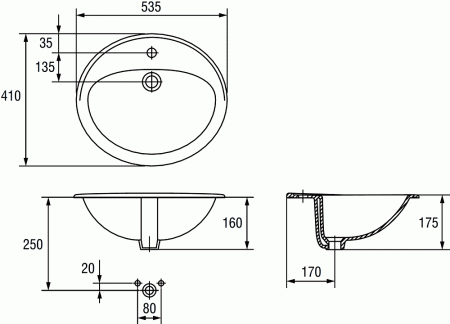 Раковина Cersanit Calla S-UM-Cl/1-w фото