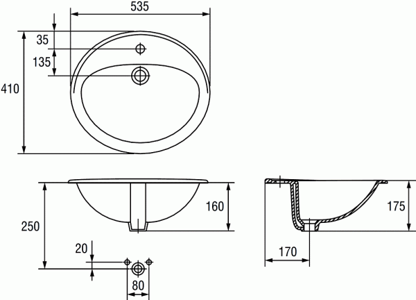 Раковина Cersanit Calla S-UM-Cl/1-w фото
