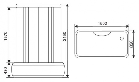 Душевой бокс Arcus AS-205 85x150 фото