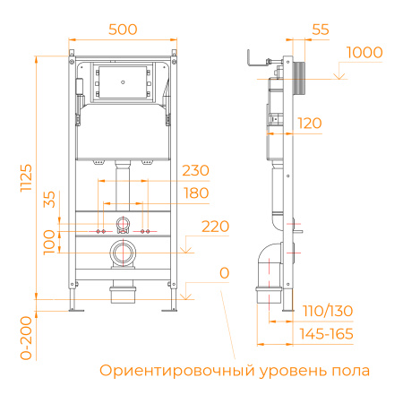 Инсталляция для подвесного унитаза  RGW SWI-02 68420301-01 фото