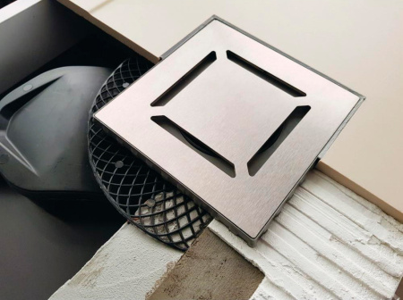 Душевой трап Berges Wasserhaus Platz Norma 091158 10x10 см, хром фото