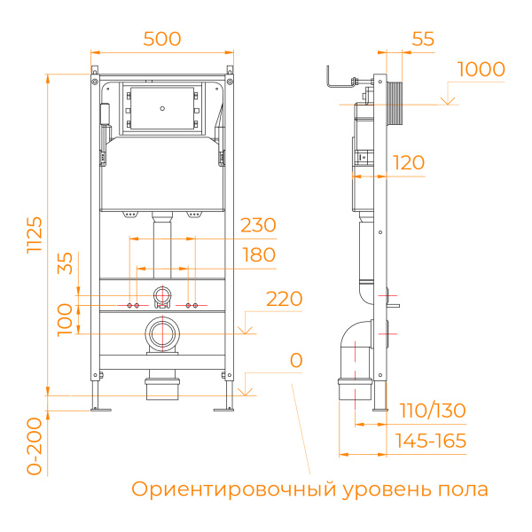 Инсталляция для подвесного унитаза  RGW SWI-02 68420301-01 фото