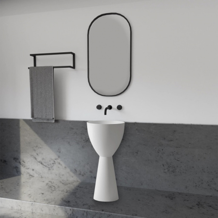 Напольная раковина ABBER Stein AS2507 45x45 белая матовая фото