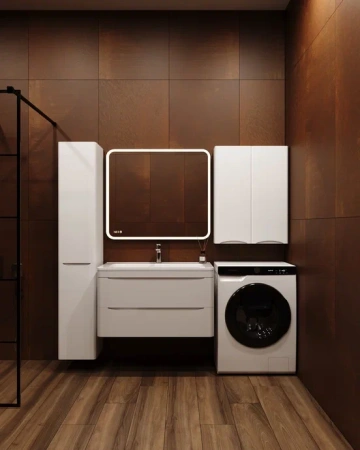 Тумба под раковину Style Line Бергамо мини 90 СС-00002364 белая фото