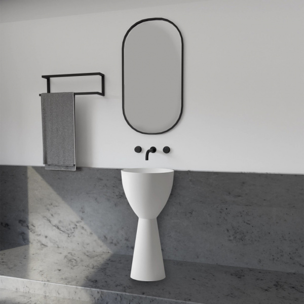 Напольная раковина ABBER Stein AS2507 45x45 белая матовая фото