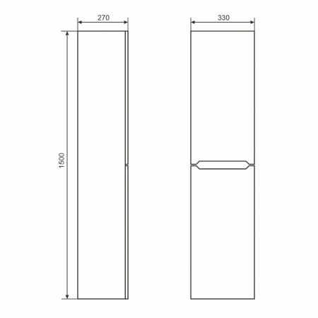 Шкаф-пенал Uperwood Tanos 291022257 черный матовый фото