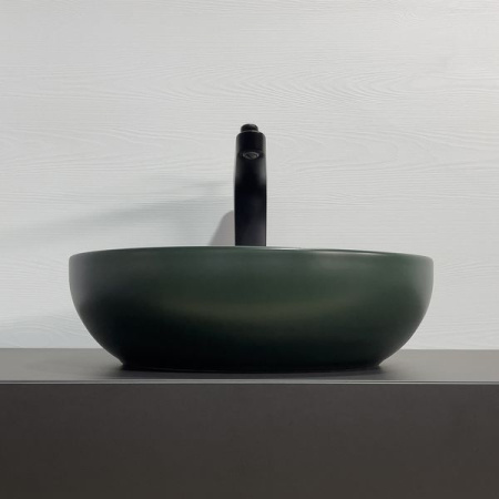 Накладная раковина Comforty 113MDG 00-00012223 36x36 темно-зеленая матовая фото