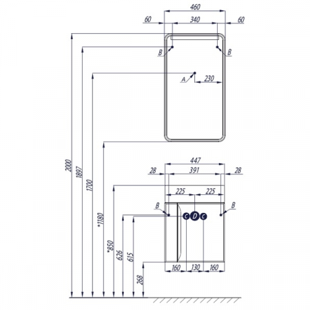 Тумба под раковину Акватон Вита 1A221401VTD70 фото