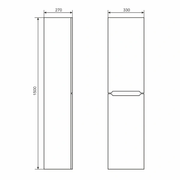 Шкаф-пенал Uperwood Tanos 291022257 черный матовый фото