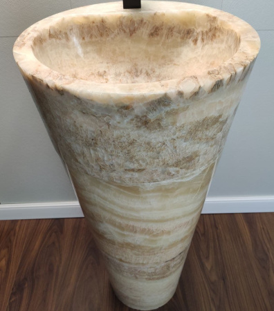 Раковина напольная из оникса Yellow ON-01343 (45*45*90) фото