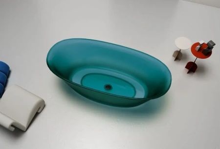 Ванна из полиэфирной смолы Abber Kristall AT9707Aquamarin 170x75 бирюзовая фото