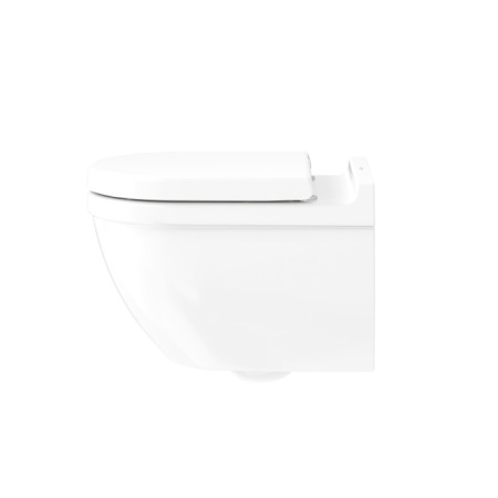 Подвесной унитаз безободковый Duravit Starck 3 45270900A1 (2527090000+006389) с сиденьем фото