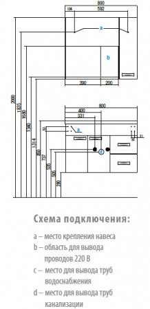 Зеркало-шкаф с подсветкой Акватон Диор 80 1A168002DR01R белый фото