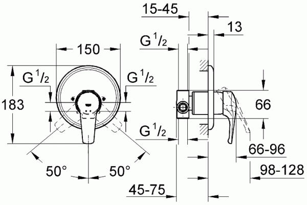 Смеситель для душа Grohe Eurosmart New 33556002 фото