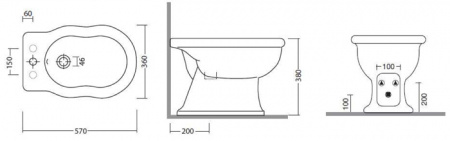 Биде напольное Tiffany World Bristol TWBR06-3 bi*3 фото