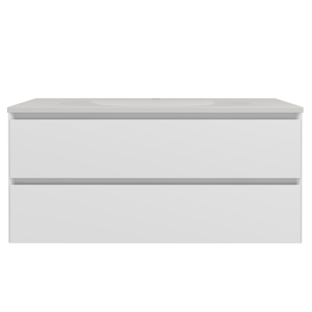 Тумба под раковину Vincea Luka Soft-Touch VMC-2L100MW белая матовая фото