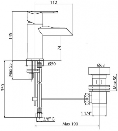 Смеситель для биде Cezares Heaven HEAVEN-BSM1-01-Cr фото