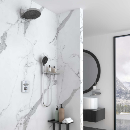 Душевая система скрытого монтажа с термостатом Vincea Inspire VSFW-3I21MT1RCH хром фото