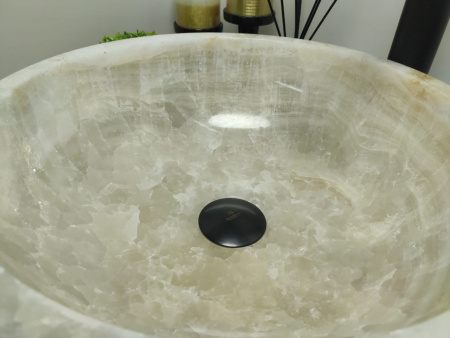 Накладная раковина из оникса Indo Bowl white Small TinLip BO-00326 фото