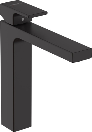 Высокий смеситель для раковины Hansgrohe Vernis Shape 71591670 черный матовый фото